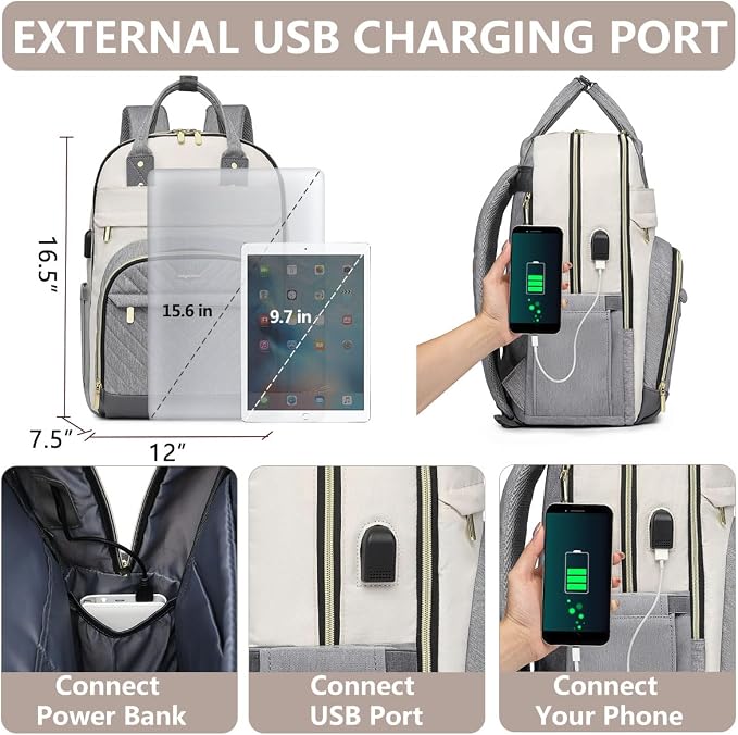 Laptop Backpack Women Work Bag - Image 4