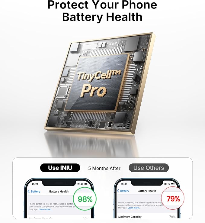 INIU Pocket Size Portable Charger, Ultra Small 10000mAh 45W PD Power Bank - Image 7