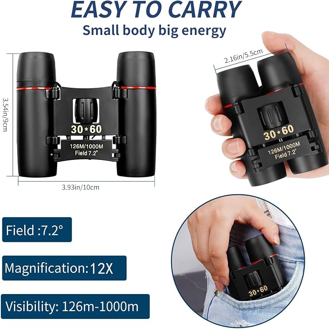 Compact Binoculars for Adults and Kids, HD Mini Portable Outdoor Binoculars - Image 3