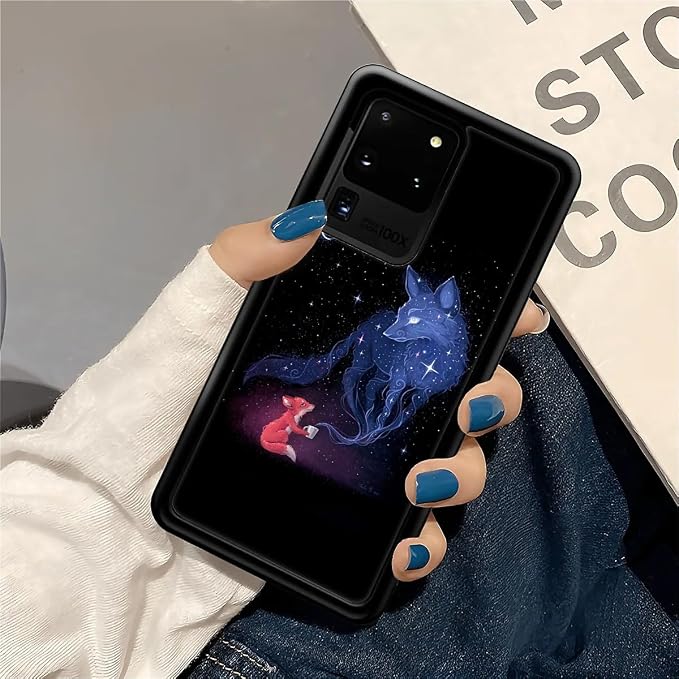 for Samsung Galaxy S20 Ultra Case, Galaxy Fox Wolf Pattern Graphic Design Girl - Image 7