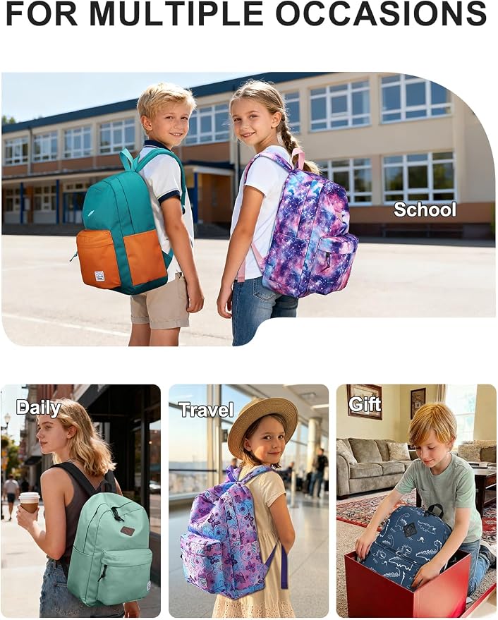 VASCHY Backpack for School, Lightweight Water Resistant Bookbag Casual Daypack - Image 7