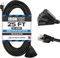 Iron Forge Cable 25 Ft Black Extension Cord by IronForgeCable