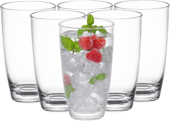KLIFA- ETON, 20.8 oz, Acrylic Highball Drinking Glasses Set, Iced Tea Cups by KLIFAHome