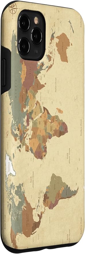Globe Map Smartphone Cell Cover Gift World Map Pattern Phone Case - Image 3