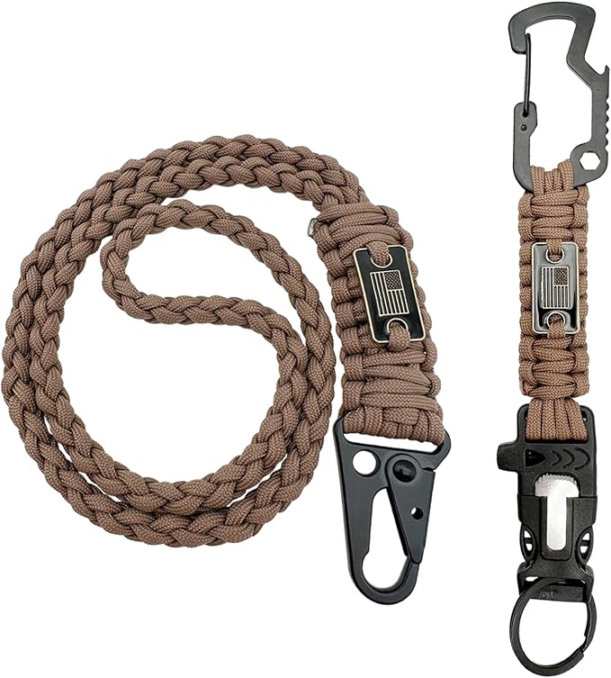 DDOUT Heavy Duty Paracord Lanyard 550 Paracord Braided Keychain - Image 7