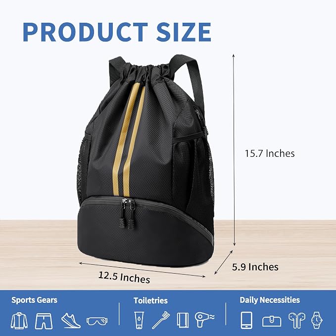 JELUTAR Drawstring Backpack Gym Bag - Image 2
