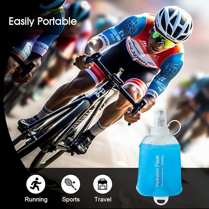 WILDREEDS 500ml Soft Flask, TPU Collapsible Soft Water Bottle - Image 6
