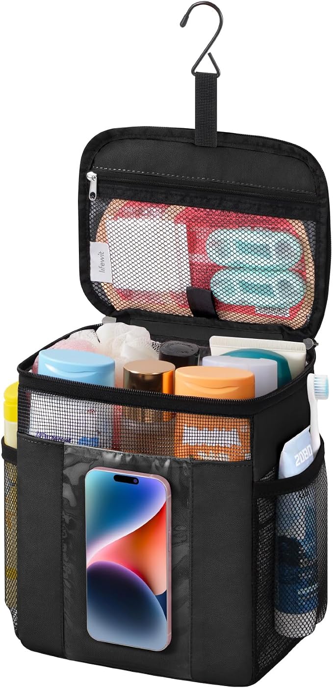 Lifewit Mesh Shower Caddy Bag Portable, Quick Dry Hanging Bathroom Organizer by Lifewit
