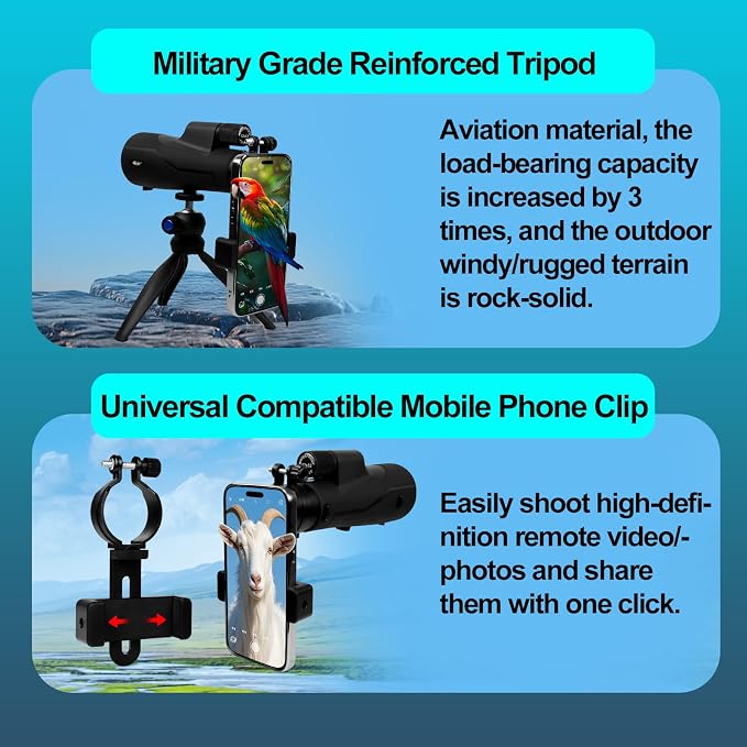 BIJIA 12x52 ED Monocular Telescope - Image 8