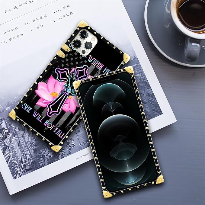 Compatible with iPhone 11 Pro Max Case, Praying Cross Hands Luxury Golden - Image 6