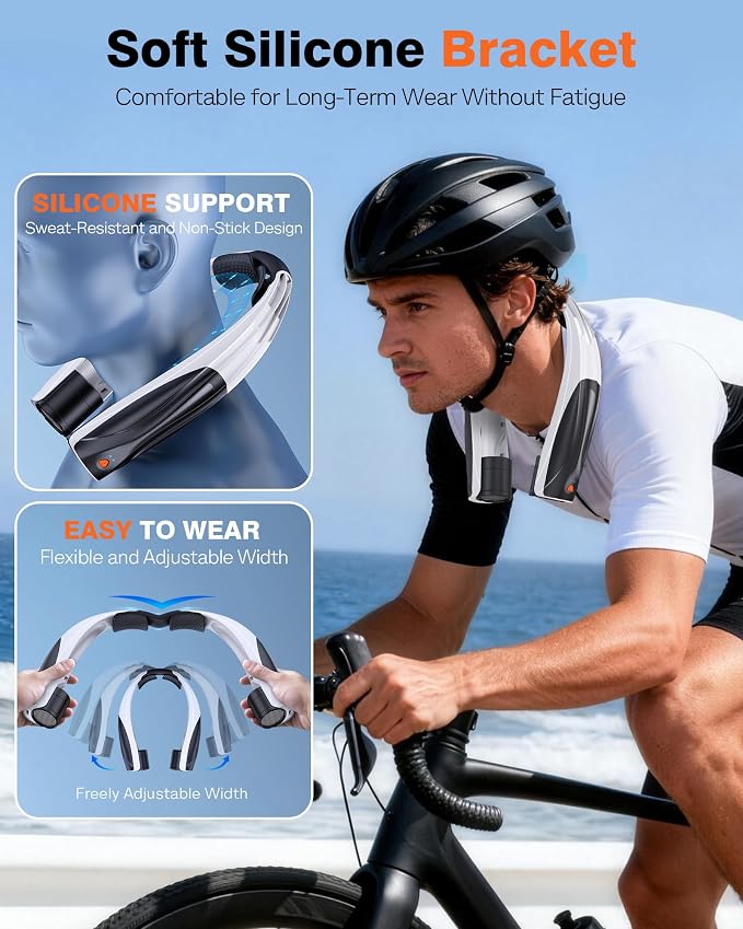 Portable Neck Fan - 6000mAh Battery Hands Free Personal Fan - Image 6