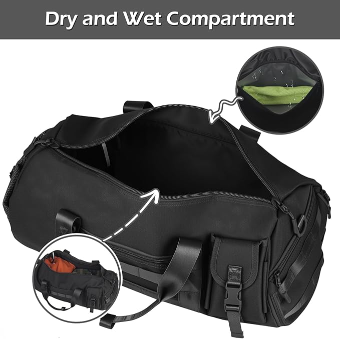 ArcEnCiel Medium Tactical Duffle Bag Men Gym Pack Molle Shoulder Bags Shoes - Image 4