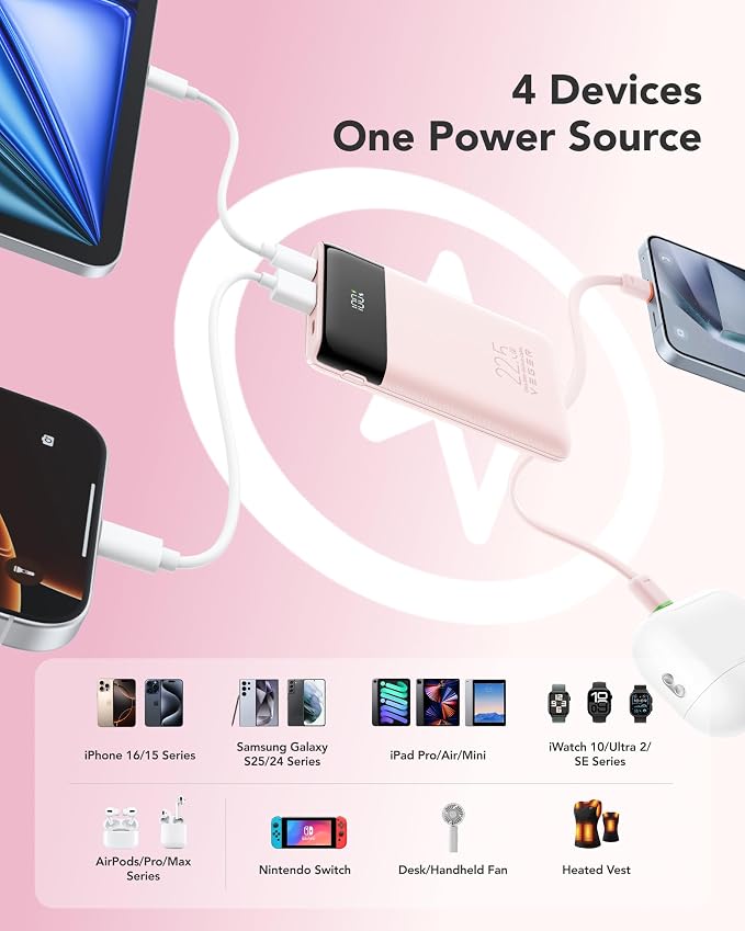 VEGER Portable Charger, Ultra Slim 22.5W Fast Charging - Image 5