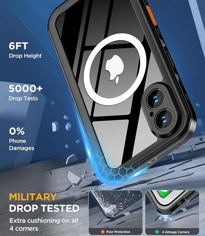 for iPhone 17 Case Waterproof, Full Body Underwater Dustproof Shockproof Case - Image 4