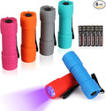 EverBrite Black Light Flashlight 6 Pack, UV Mini Flashlight, 9-Led 395nm by EverBrite