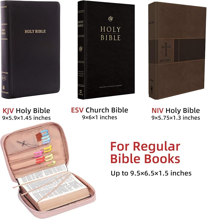 FINDCOZY Bible Cover for Women, Durable Carrying Book Case Church Bag for - Image 2
