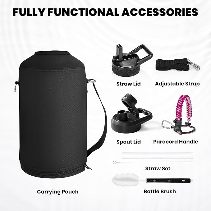 RAYMYLO One Gallon Water Bottle Insulated, Triple Walled Vacuum Stainless Steel - Image 6