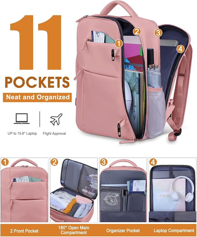 Capolo Travel Backpack for Women Men Waterproof Laptop Backpack Airlines - Image 3