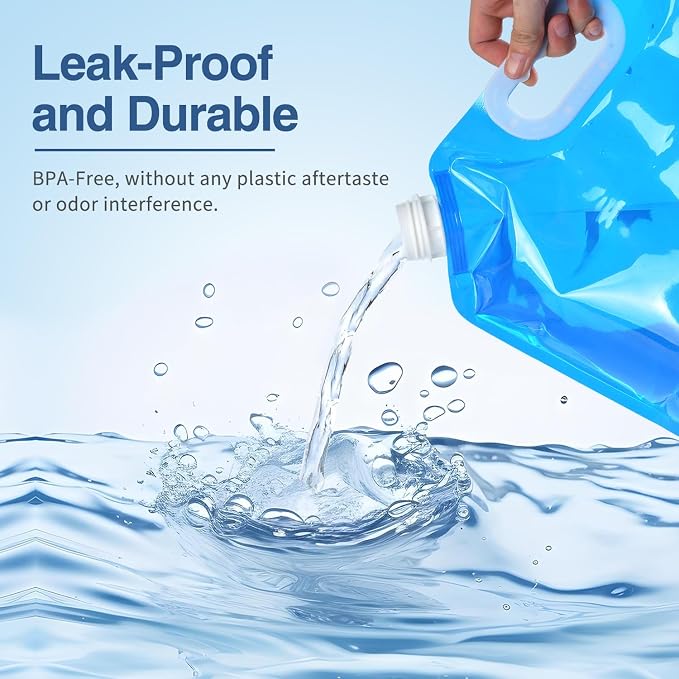 4 Pack 5L BPA Free Collapsible Water Tank Container Portable Lightweight Space - Image 4