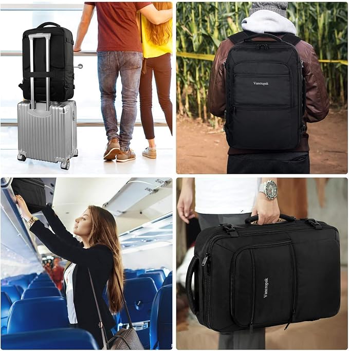 Vancropak Carry On Backpack, 45L Expandable Extra Large Travel Backpack - Image 8