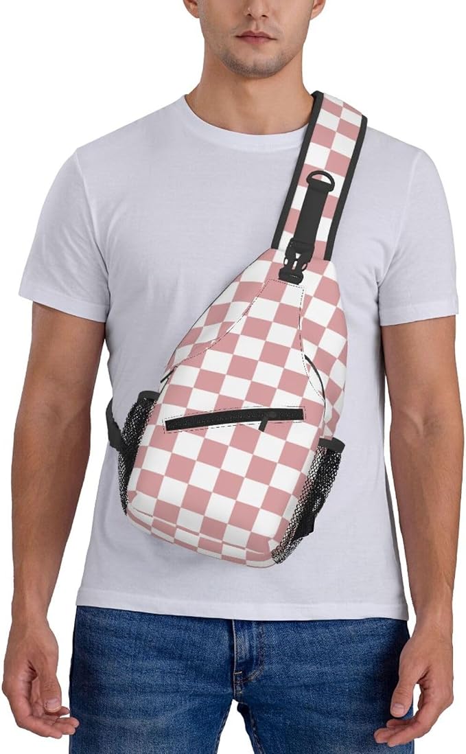 Checkered Crossbody Sling Bags for Women Men Checkerboard - Image 6
