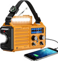 Eoxsmile Emergency Radio with NOAA Weather Alert, 5000mAh Solar Hand Crank by Eoxsmile