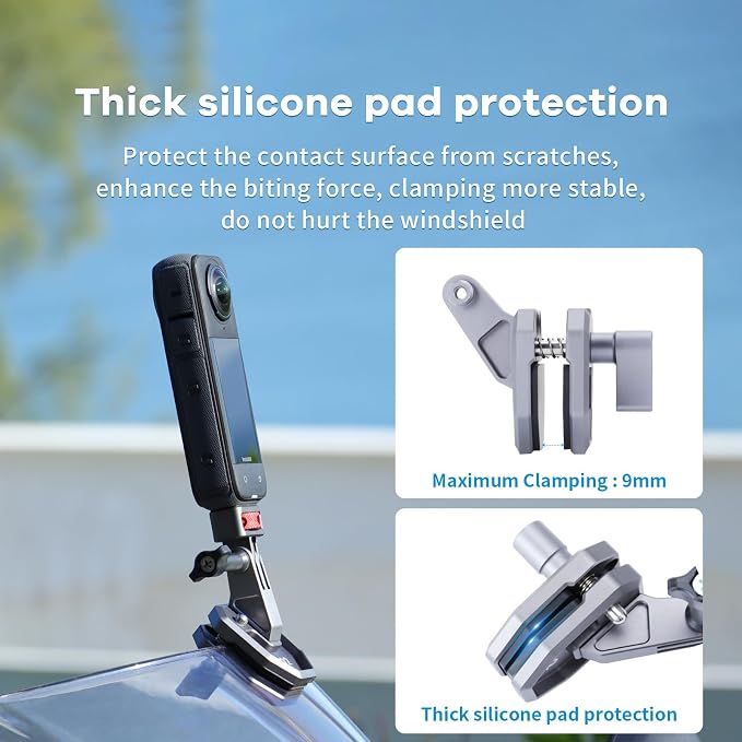 SEASKY M02 Motorcycle Windscreen Clamp Mount Motorbike Accessories - Image 4