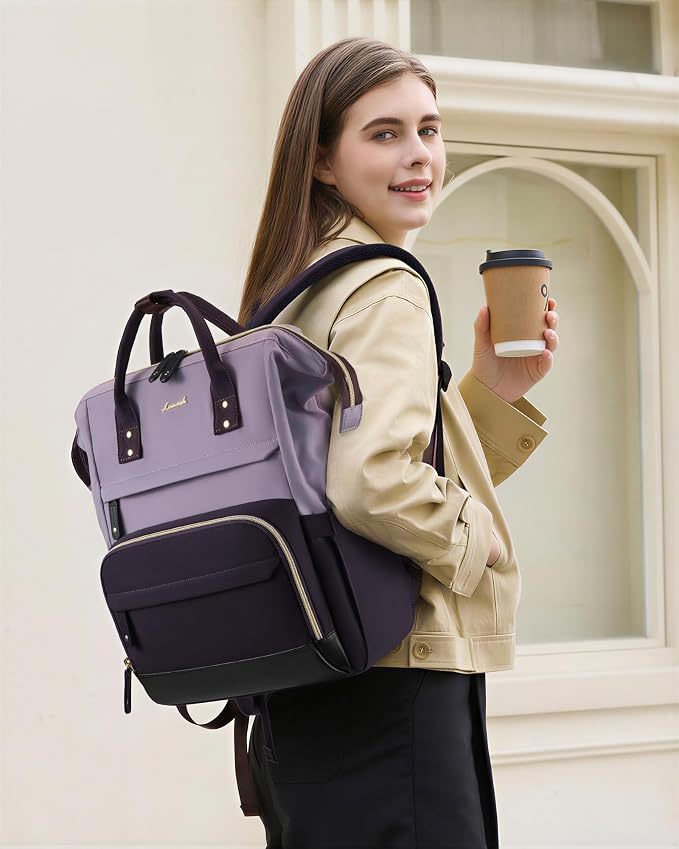 LOVEVOOK Laptop Backpack for Women, 15.6 Inch Work Business Backpacks Purse - Image 2