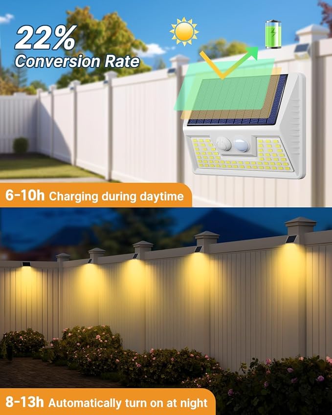 vighep 12Pack White Solar Lights Outdoor Motion Sensor, 3000K Warm Light/3 - Image 4