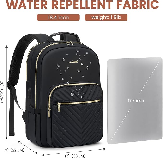 LOVEVOOK Laptop Backpack for Women 18.4 inch, Cute Womens Travel Backpack Purse - Image 5