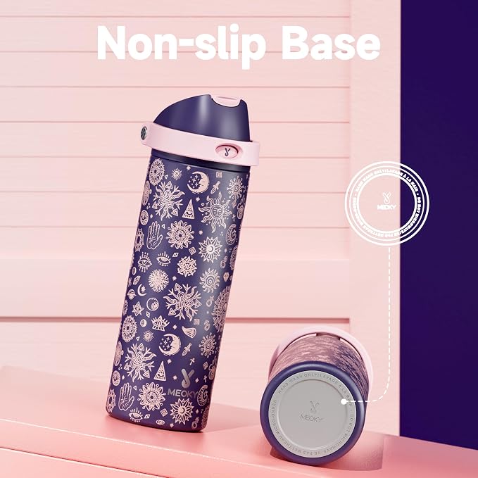24 oz Insulated Water Bottle for Women: Meoky Stainless Steel Metal Water Bottle - Image 7