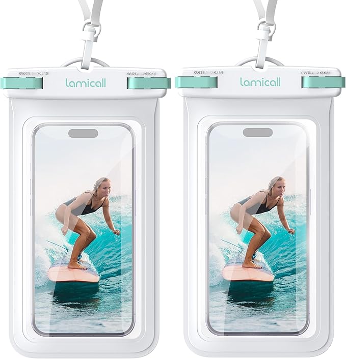 Lamicall 2 Pack Green White Cell Phone Bag, by Lamicall