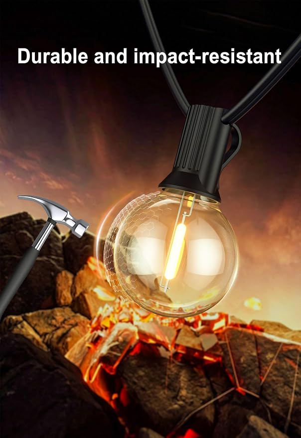 Outdoor String Lights 200FT Waterproof Globe String Lights - Image 4