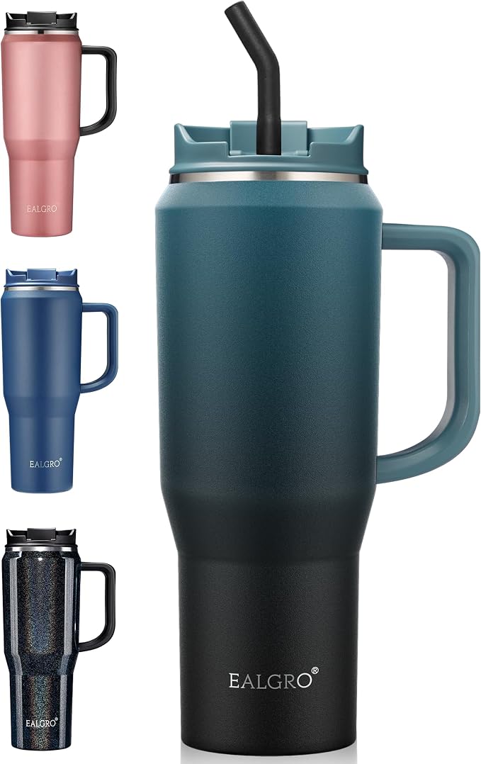 EALGRO 40 oz Insulated Water Bottle Jug by EALGRO