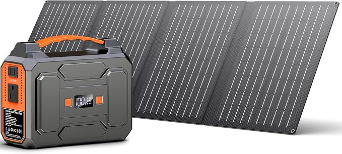Solar Powered Generator 200W Peak/100W Rated, Portable Solar Generator Power by Apowking