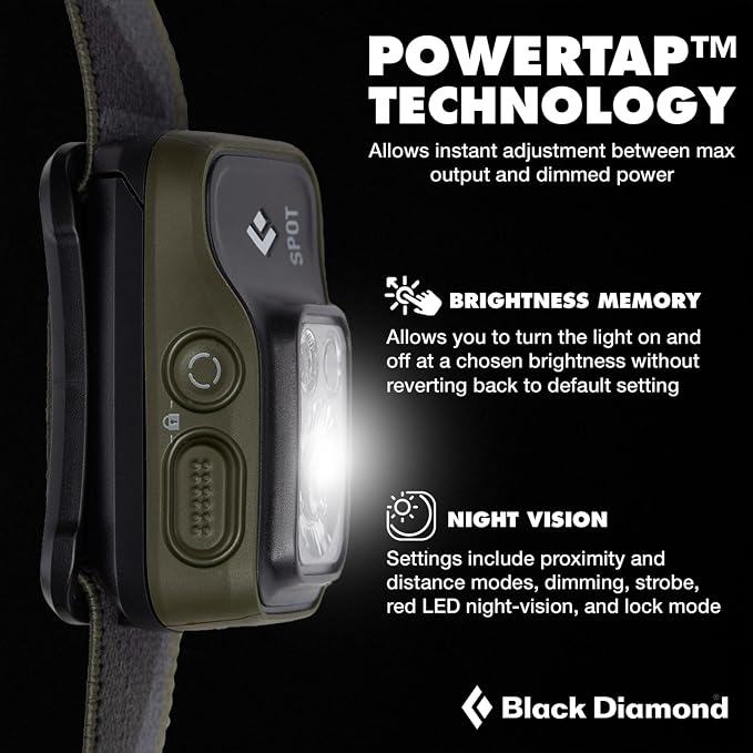 BLACK DIAMOND Spot 400 Headlamp | 400 Lumens Brightness, Dimmable | Waterproof - Image 3
