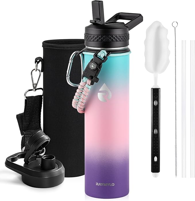 RAYMYLO Insulated Water Bottle 24oz, Triple Wall Vacuum Stainless Steel by RAYMYLO