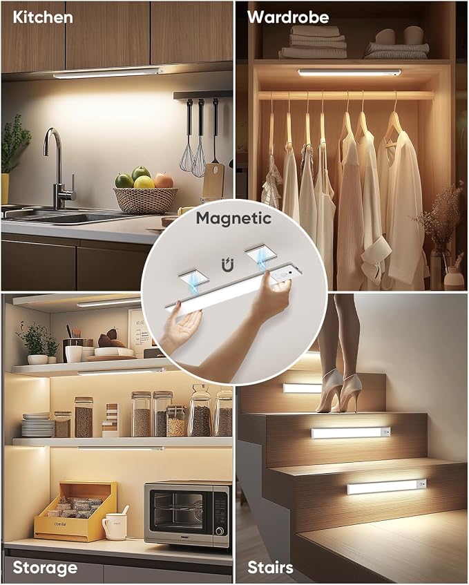Under Cabinet Lighting Wireless, 2200mAh Rechargeable Motion Sensor Light Indoor - Image 7