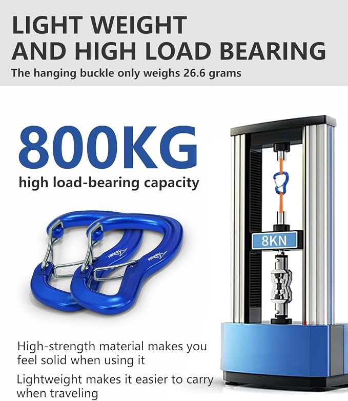 Heavy Duty Carabiner Clip Hook 8KN, - Image 4