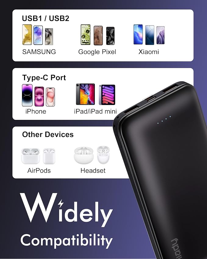 Miady 2-Pack Portable Charger, Slim 10000mAh Power Bank Travel Battery Pack 3 - Image 7