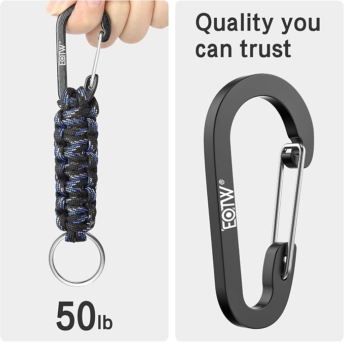 EOTW Paracord Keychain for Men Women Paracord Carabiner Backpack Keychain - Image 7