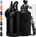 BENZZO 64 oz Water Bottle Insulated Leak Proof Travel Large 1/2 Half Gallon by BENZZO