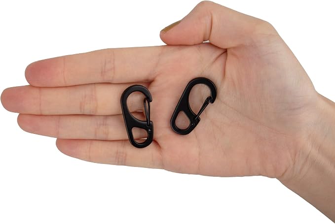 SWATOM Small Mini Carabiner Clip Tiny Spring Snap Hook Keychains Micro - Image 4