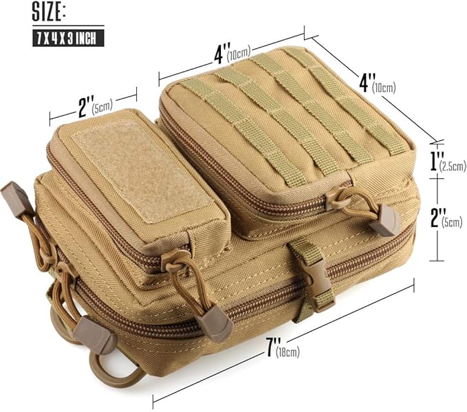 LIVANS Tactical Molle Utility Pouch, EDC Tool Pouch Tactical Phone Pouches Mini - Image 2