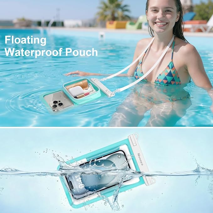 Niveaya [Floatable Floating Waterproof Phone Pouch 2 Pack-Up to 8.5", Large - Image 2