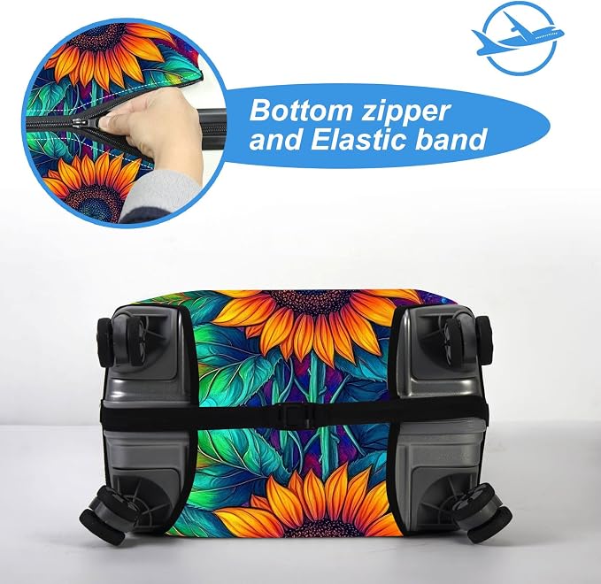 Luggage Cover Protector for 30-32 Inch Suitcases, TSA Approved Elastic Travel - Image 5