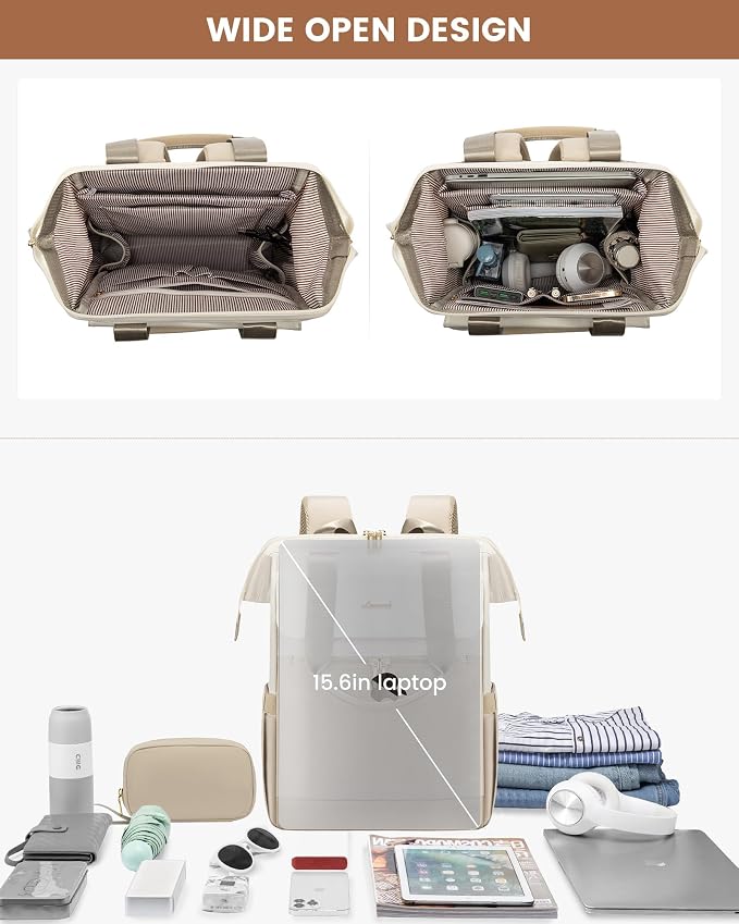 LOVEVOOK Laptop Backpack for Women, 15.6 Inch Work Laptop Bag - Image 8