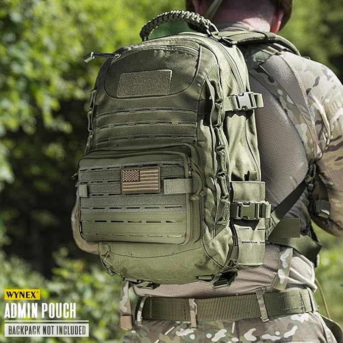 WYNEX Tactical Molle Admin Pouch of Double Layer Design, Admin Pouches Molle - Image 7