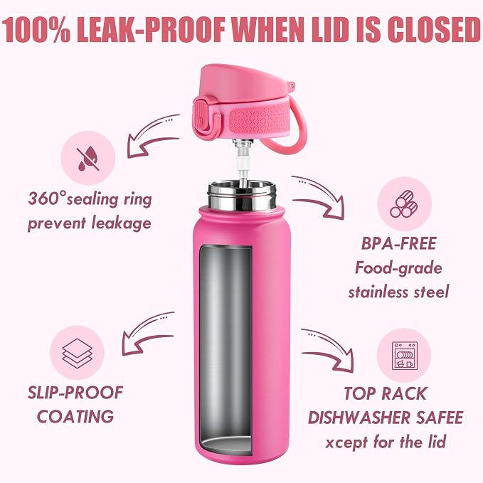 OLDLEY 20 Oz Insulated Stainless Steel Water Bottle - Image 3