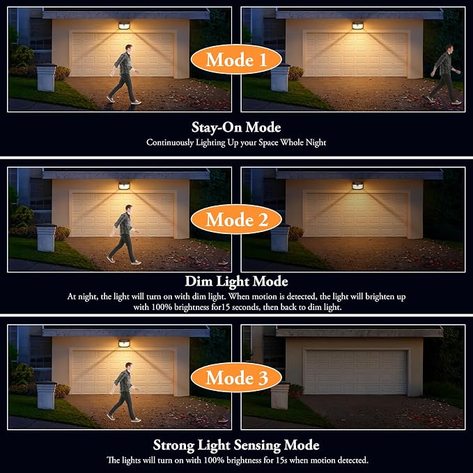 2-Pack Solar Outdoor Lights, Super Bright Solar Powered Motion Sensor Outdoor - Image 3